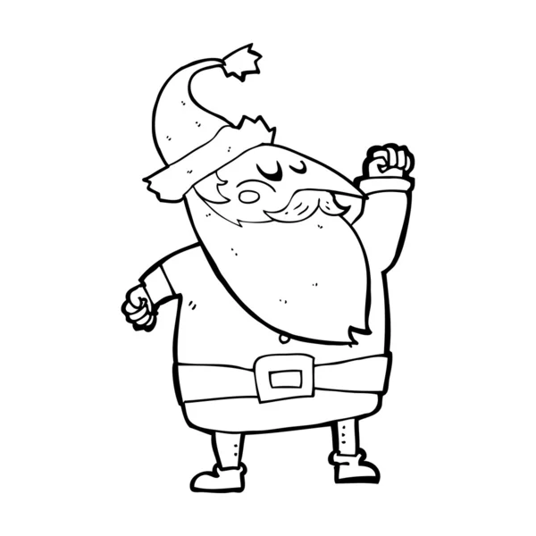 Kreslený Santa Claus děrování vzduch — Stockový vektor