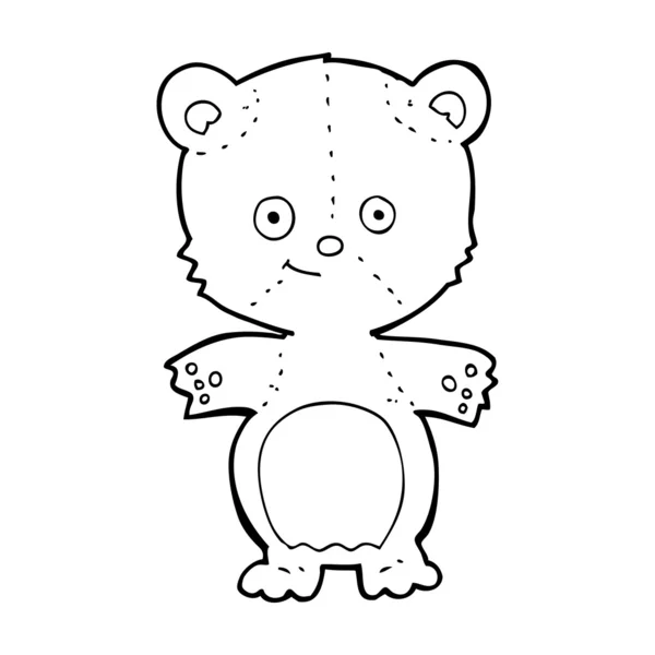 Dibujos animados oso de peluche feliz — Archivo Imágenes Vectoriales