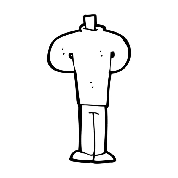 Cartoon body standing still — Stock Vector