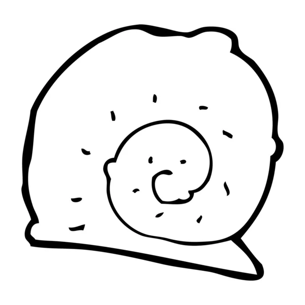 Coquille d'escargot dessin animé — Image vectorielle