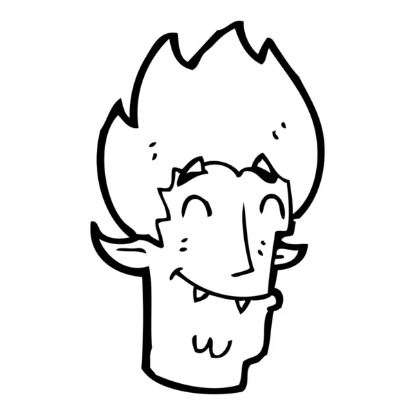 Cartoon gelukkig vampier hoofd — Stockvector