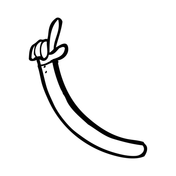 Cartoon pekande arm — Stock vektor