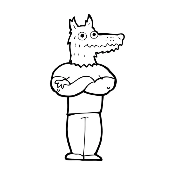 Cartoon weerwolf — Stockvector