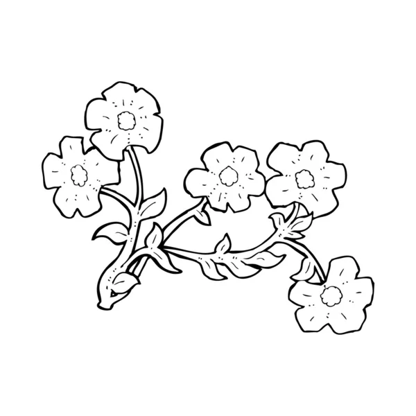Tecknade blommor — Stock vektor