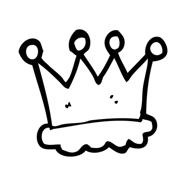 Símbolo de corona de dibujos animados — Vector de stock