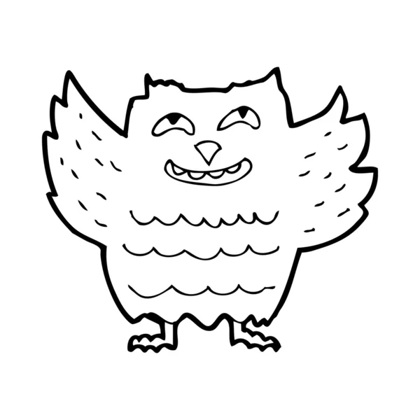 Cartoon happy owl — Stock Vector