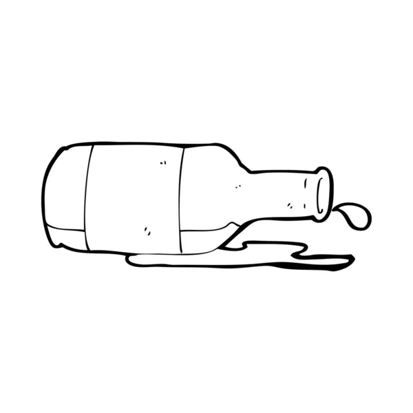 Desenho animado derramado cerveja — Vetor de Stock