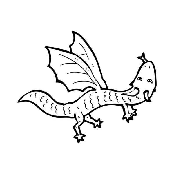 Dibujos animados pequeño dragón — Vector de stock