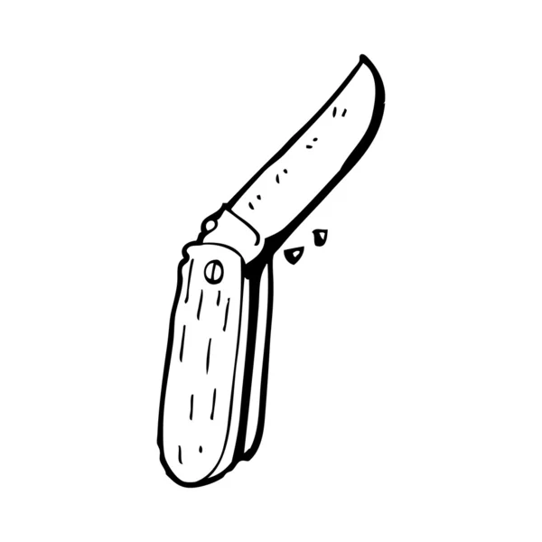 Cuchillo plegable de dibujos animados — Vector de stock