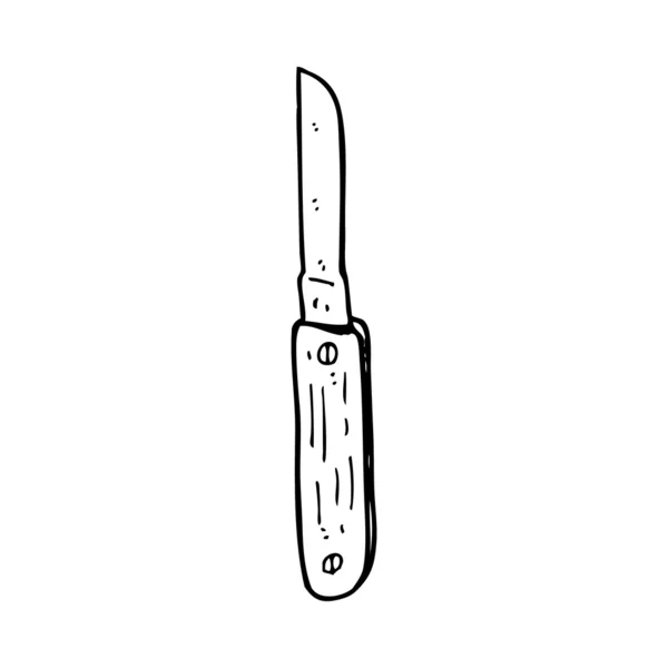 Cuchillo plegable de dibujos animados — Vector de stock