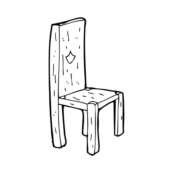 Vieille chaise de dessin animé — Image vectorielle