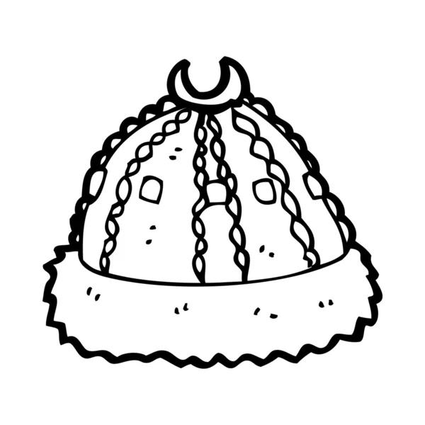 Desenho animado chapéu medieval — Vetor de Stock