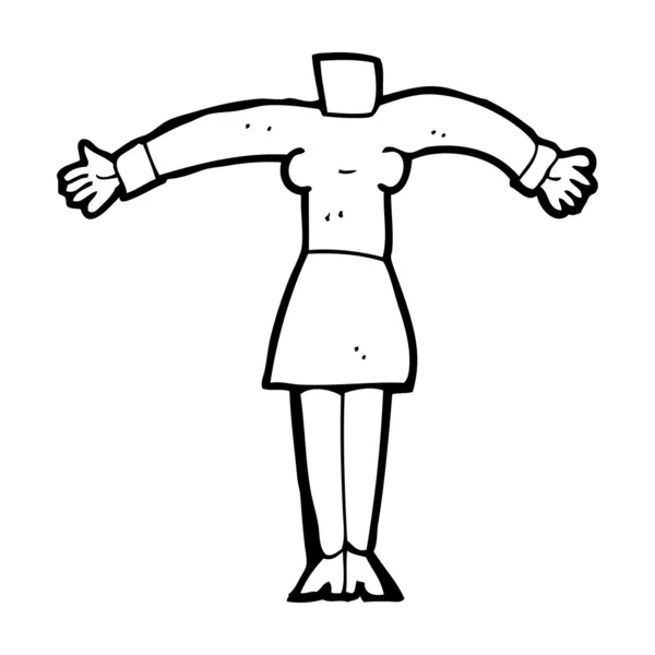 Мультфільм жіноче тіло — стоковий вектор