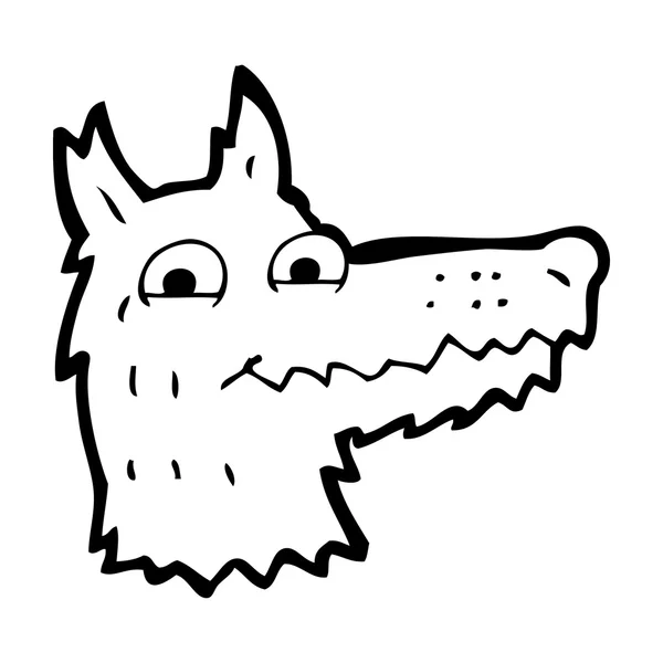 Kreslený vlčí hlava — Stockový vektor