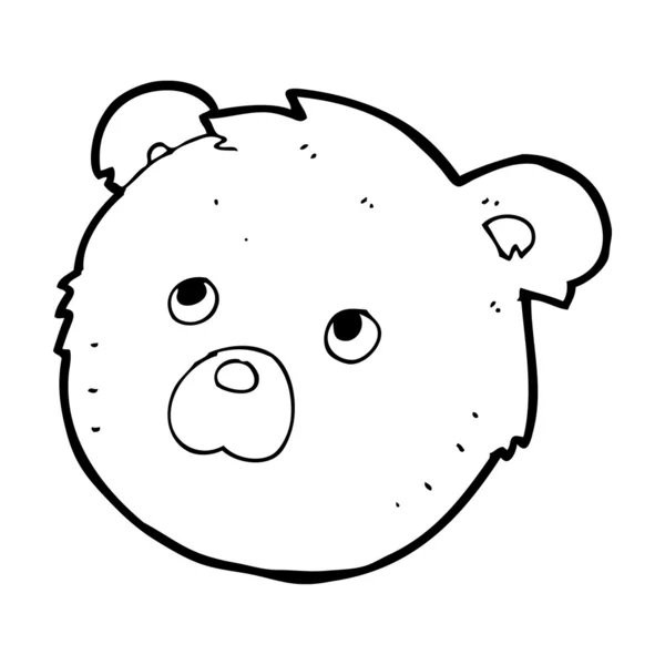 Kreslený medvídek tvář — Stockový vektor