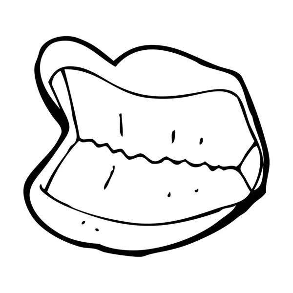 Karikatur mit grinsendem Mund — Stockvektor