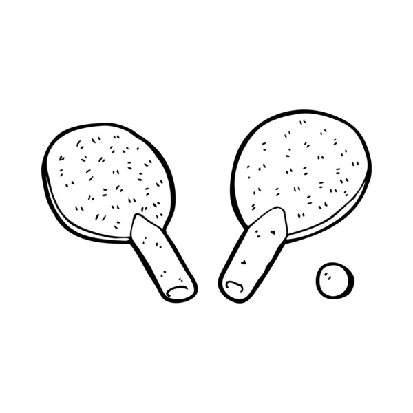 Chauves-souris de tennis de table dessin animé — Image vectorielle