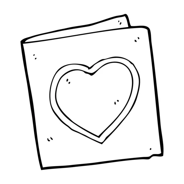 Dessin animé amour coeur carte — Image vectorielle