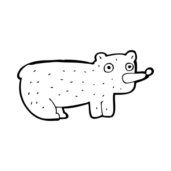 Divertido oso de dibujos animados — Vector de stock