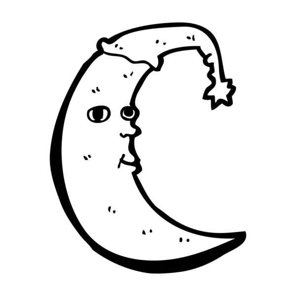 Сонний місяць мультфільм — стоковий вектор