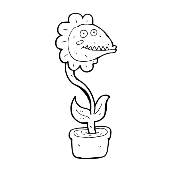 Dibujos animados monstruo planta — Vector de stock