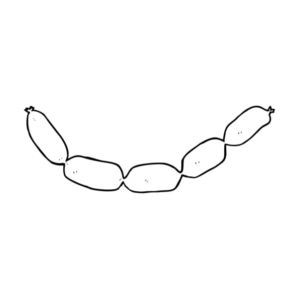 Kreslený řetězec klobás — Stockový vektor