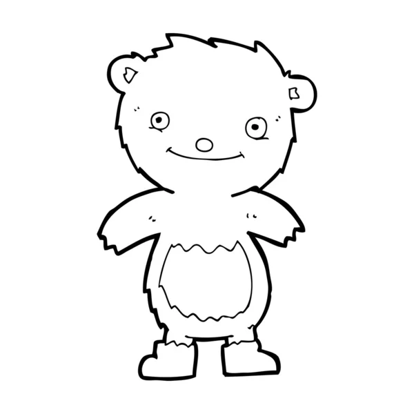 Cartoon-Teddybär trägt Stiefel — Stockvektor