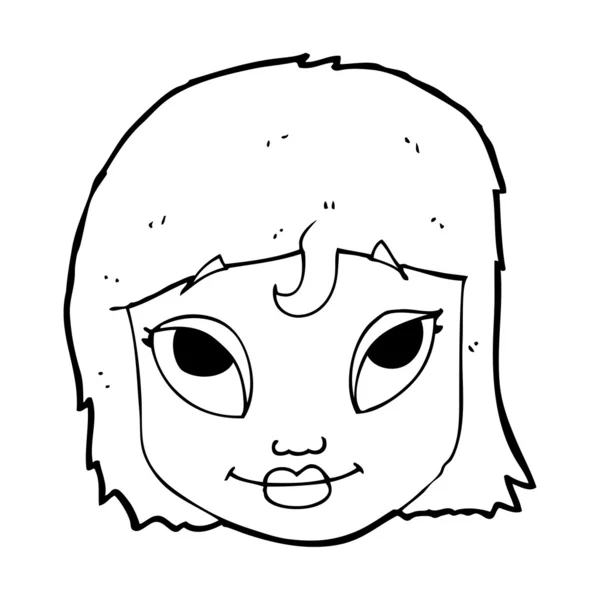 Kreslený žena s úsměvem — Wektor stockowy