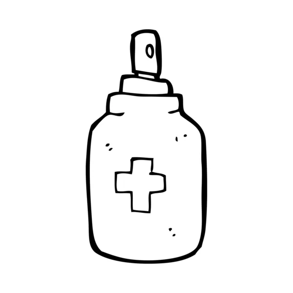 Cartoon antiseptische spray — Stockvector