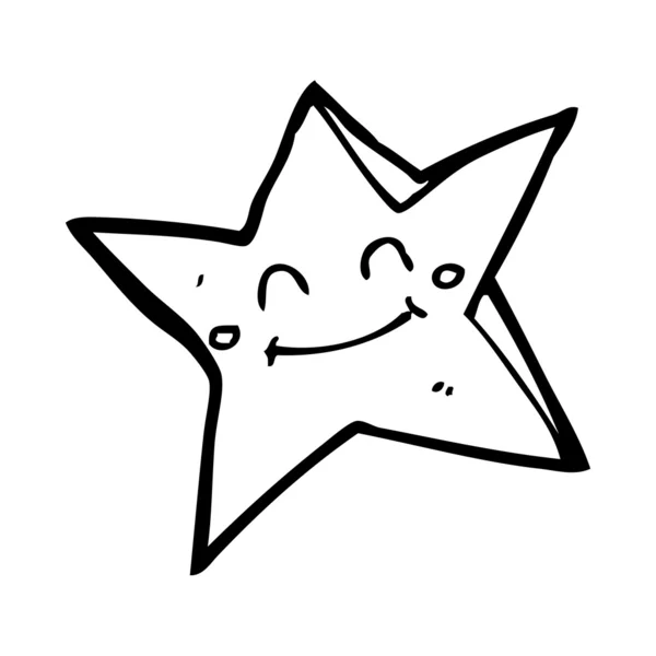 Dibujos animados personaje estrella feliz — Vector de stock