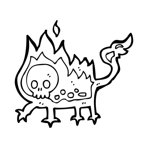 desenho animado pequeno demônio do fogo 12277166 Vetor no Vecteezy