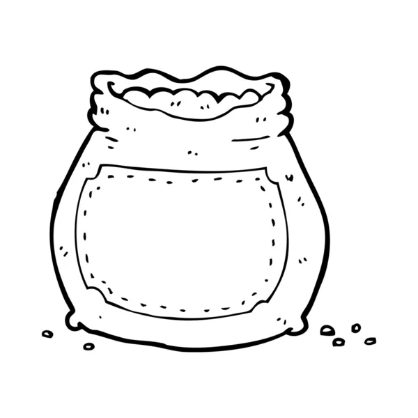 Cartoon bag of flour — Stock Vector