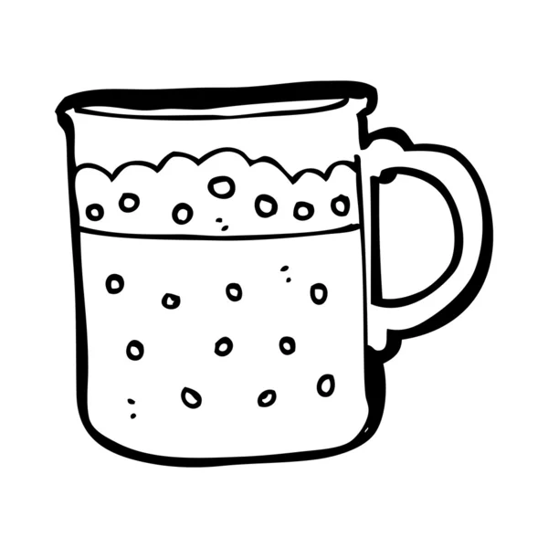 Tegneseriekopp med øl – stockvektor