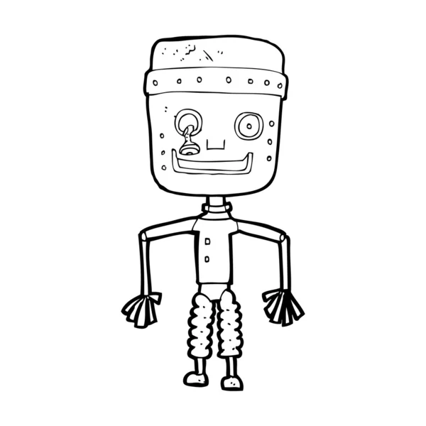 卡通老机器人 — 图库矢量图片
