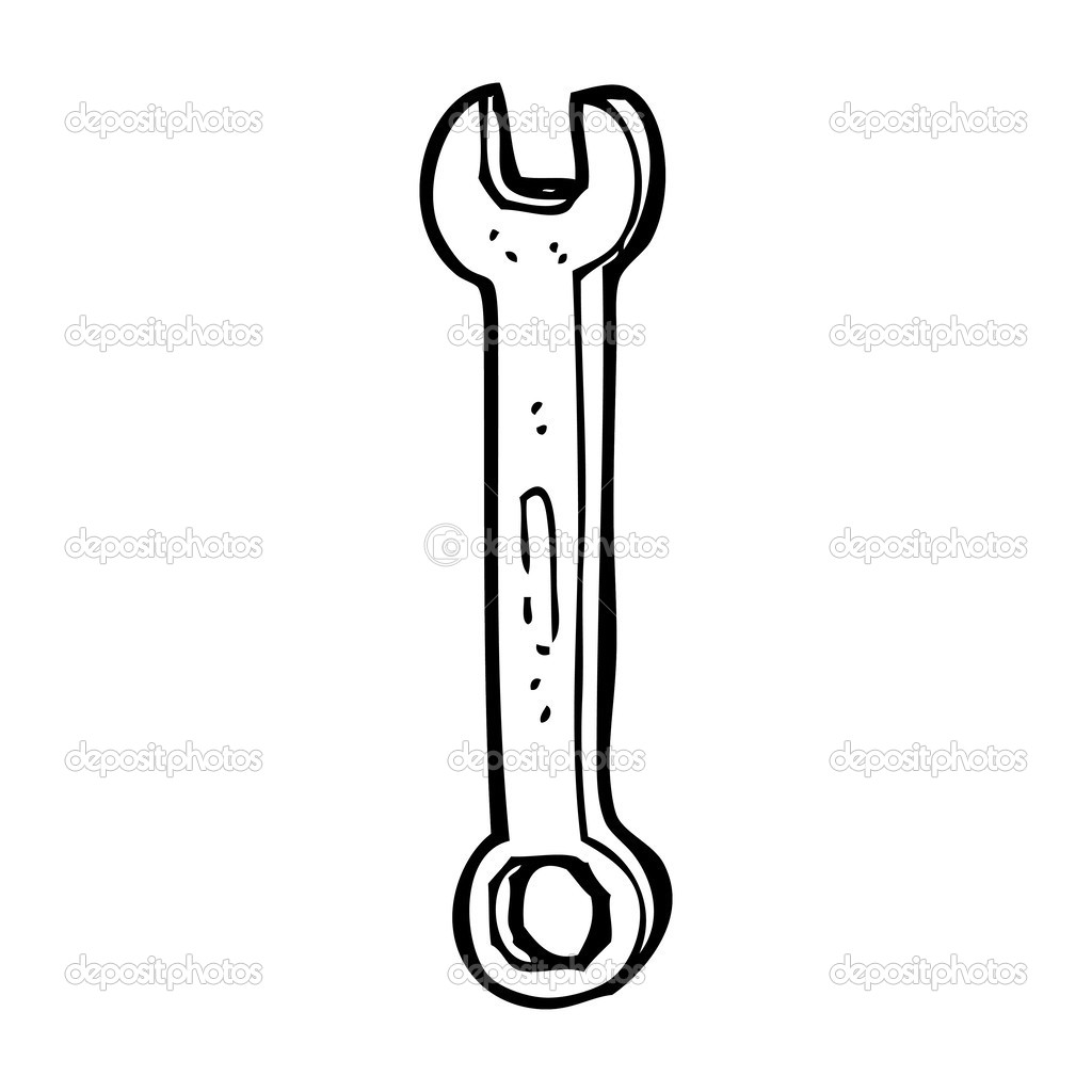 Cartoon spanner — Stock Vector © lineartestpilot 38438219