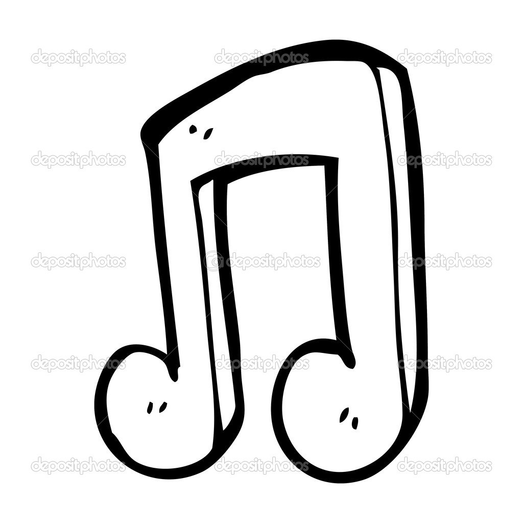 note de musique dessin animé — Image vectorielle ... note de musique dessin animé — Image vectorielle ...