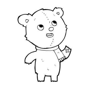 çizgi film oyuncak ayı giyim eşarp