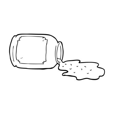 dökülen reçel cartoon