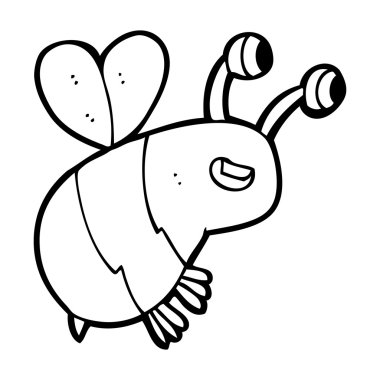 karikatür mutlu arı