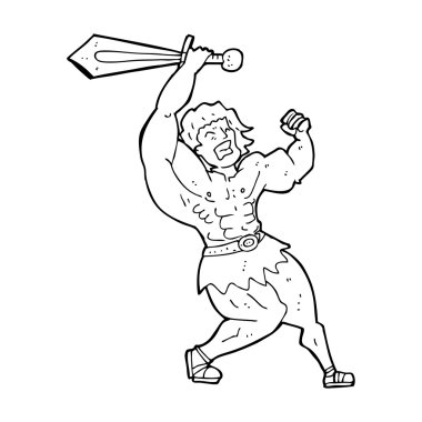 karikatür barbar kahraman