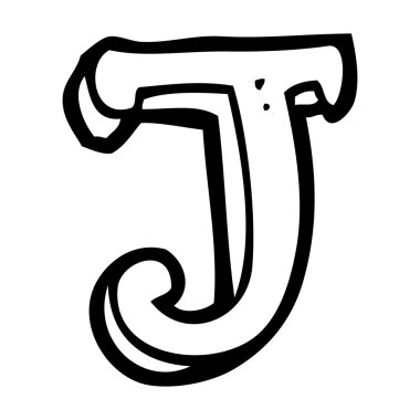 karikatür harf j