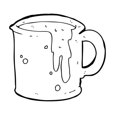 çizgi film kahve fincanı.