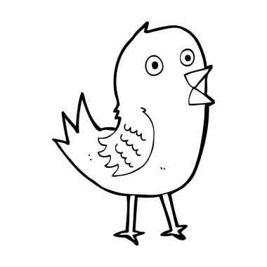 karikatür tweeting kuş
