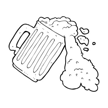 çizgi film kupası bira.