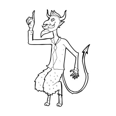 Gömlekli ve kravatlı şeytan.