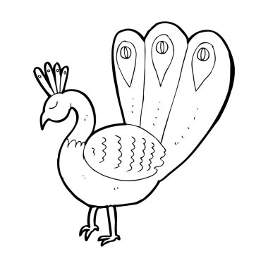 karikatür tavuskuşu