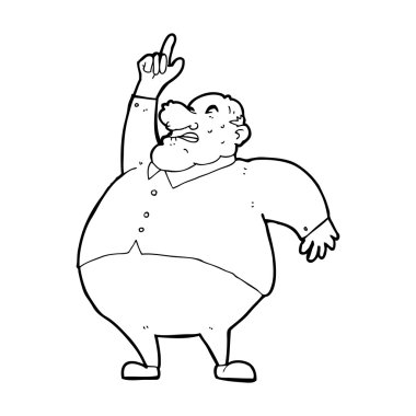 Çizgi film büyük şişko patron.