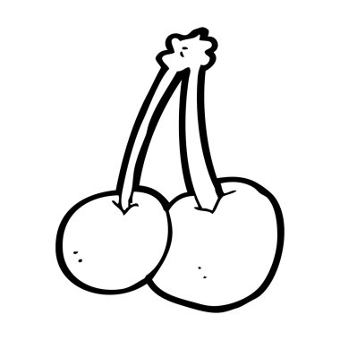 karikatür pembe kiraz