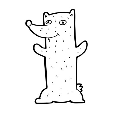 Komik çizgi film ayısı