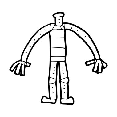 Cartoon robot gövdesi